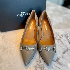 Coach Lauri Silky Nap/Mat Calf Heels in Fog
